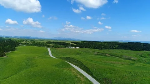 Landscape of Aso area in Japan Stock-Footage 89075449