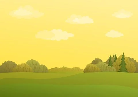Landscape, autumn Stock Illustration