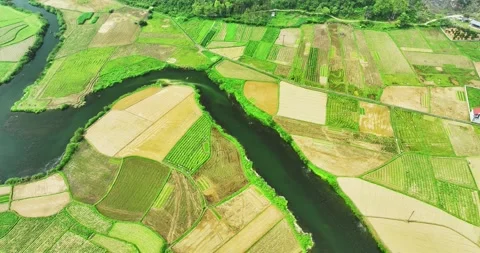 Landscape of Bac Son valley around in the morning Stock Footage 296801738
