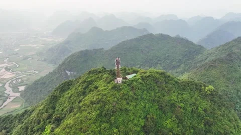 Landscape of Bac Son valley around in the morning Stock Footage 296804585