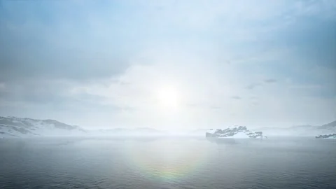 Landscape Background of Antarctica Ocean 스톡 동영상 339369485
