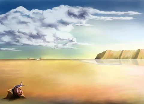 Landscape background Stock Illustration