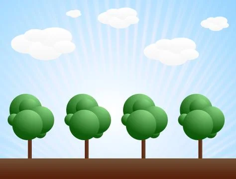 Landscape background Stock Illustration