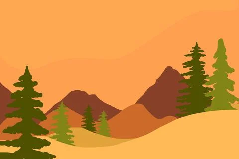 Landscape Background Vector Stock Illustration