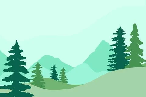 Landscape Background Vector Stock Illustration