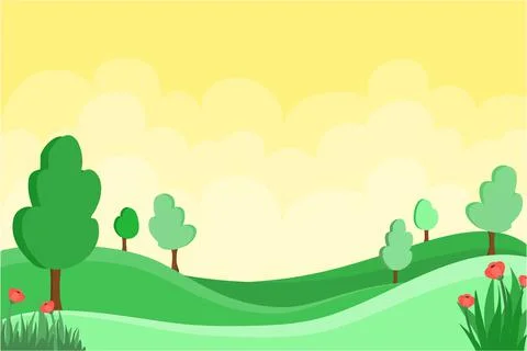 Landscape Background Vector Illustrazione stock