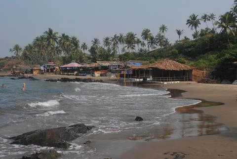 Landscape of Baga Beach  Stock Photos