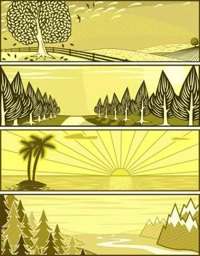 Landscape banners Stock-Illustration