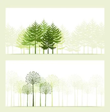 Landscape Banners Stock Illustration