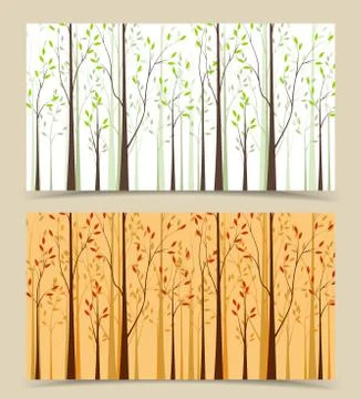 Landscape Banners Stock Illustration