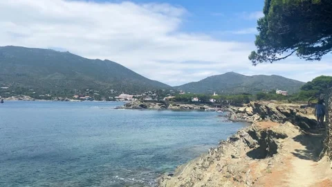 Landscape of the bay of Cadaques Stock Footage 280085246