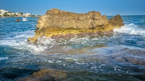 Landscape in a beach in Hammamet, Tunisia 스톡 사진
