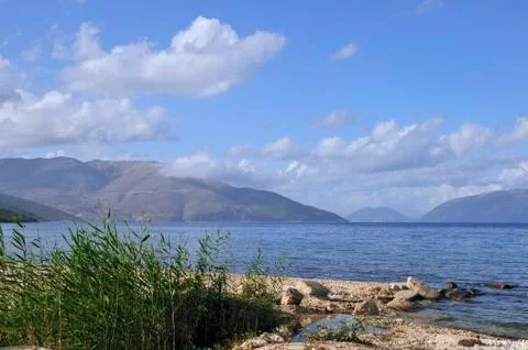 Landscape with  beach Stock Photos
