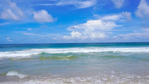 Landscape Beach Sea, Phuket Beach, Sea, Thailand. Stock-Footage 124151122