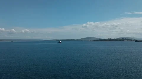 Landscape of beautiful blue sea and sky Stock Footage 254131663