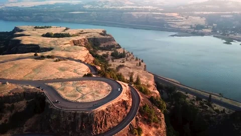 Landscape of beautiful highway moving by camera Stock Footage 136148207