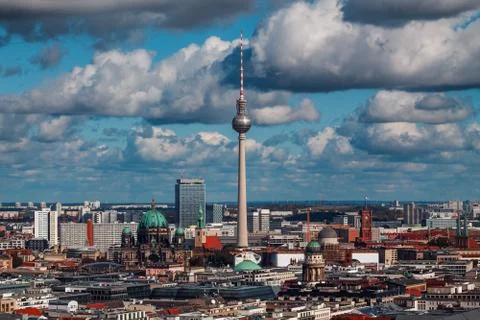 Landscape of the Berlin, day view. Stock Photos
