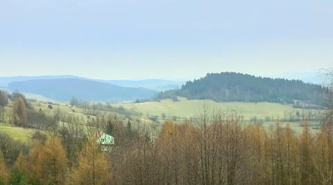 Landscape of Bieszczady Mountains Stock-Footage 62181215