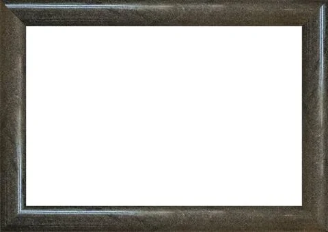 Landscape Blank Frame with Dark Marble Borders White frame background with... Stock Photos
