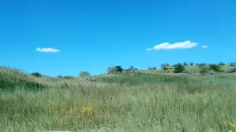 Landscape with blue sky and clouds Stock Footage 110799134