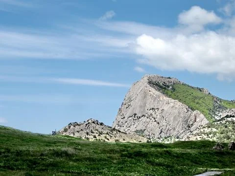 Landscape with blue sky Stock Photos