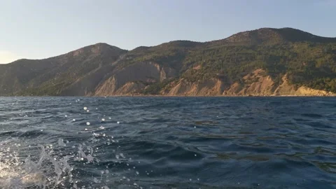 Landscape from a boat in fast motion. Stock Footage 152277066