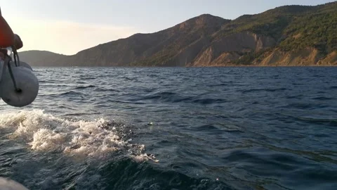 Landscape from a boat in fast motion Stock Footage 152277067