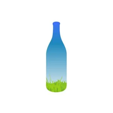 Landscape in a bottle Stock Illustration