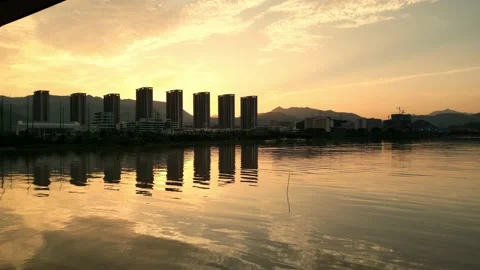Landscape bridge at sunset Stock Footage 232748138