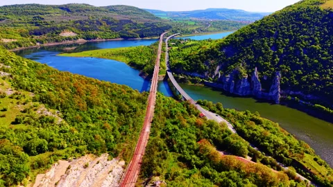 Landscape with bridges and rock formations, Bulgaria Stock Footage 337199508