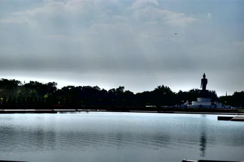 Landscape with Buddha Foto stock