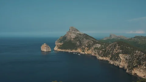Landscape of Cap de Formentor in Mallorca, Spain Stock Footage 97082799