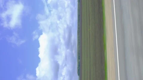 Landscape from the car window, vertical video concept of travel Stock Footage 203751748