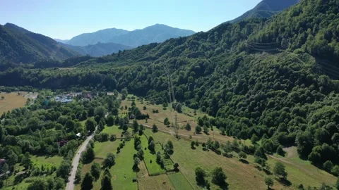 The landscape of the Carpathian Mountains Stock Footage 163526016
