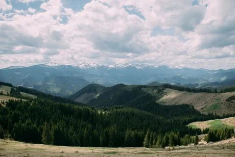 Landscape in the Carpathian mountains Stock Photos