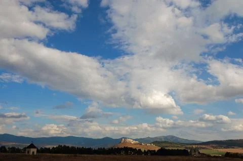 Landscape with castle Stock Photos
