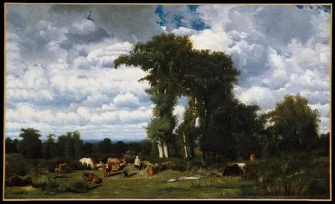 Landscape with Cattle at Limousin 1837 Jules Dupr French Unlike many of the.. Stock Illustration