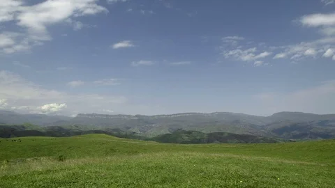 Landscape Caucasus Mountain with Clouds on the Sky Stock Footage 82139212