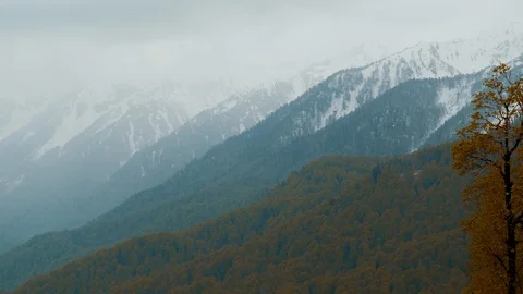 Landscape of the Caucasus mountains Stock Footage 108024564