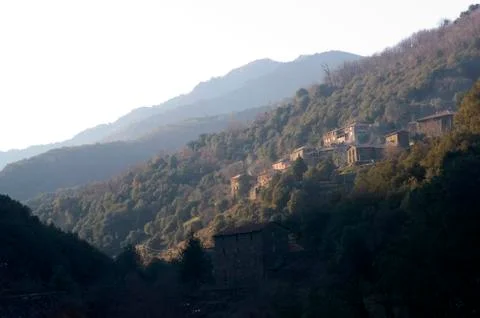 Landscape of the cevennes Stock Photos