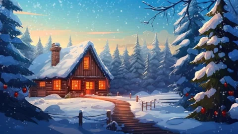 Landscape christmas background Stock Footage 249623047