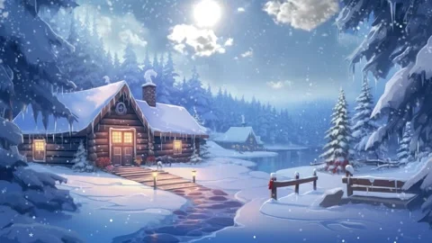 Landscape christmas background Stock Footage 249623121