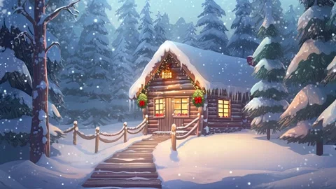 Landscape christmas background Stock Footage 249623161