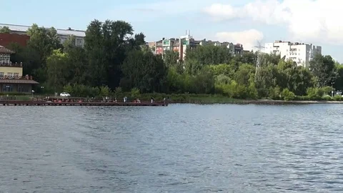 Landscape of the city beach Stock Footage 79790061