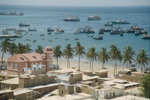 Landscape of city of  paita air viux pacific ocean peru Stock Photos