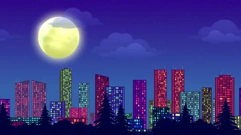 Landscape, City, Seamless Loop Stock Footage 99724651