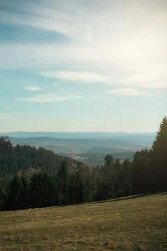 Landscape of a clearing in the mountains Stock Photos