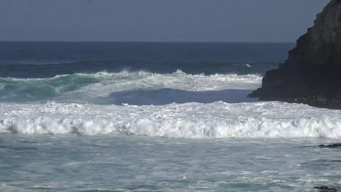Landscape, cliff at a beach and seaside Stock Footage 95083208