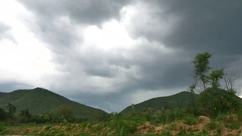 Landscape Cloud before rain Stock Footage 76440775