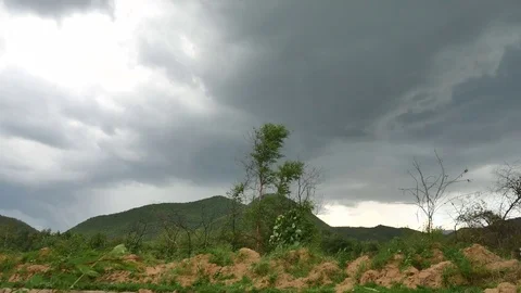 Landscape Cloud before rain Stock Footage 76441118